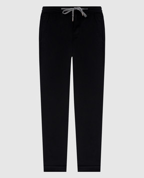 Marco Pescarolo Black wool and cashmere pants CARACCIOLO5429