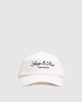 Sporty & Rich Vendome LA children's cap in ivory with logo embroidery AC10176269WH37