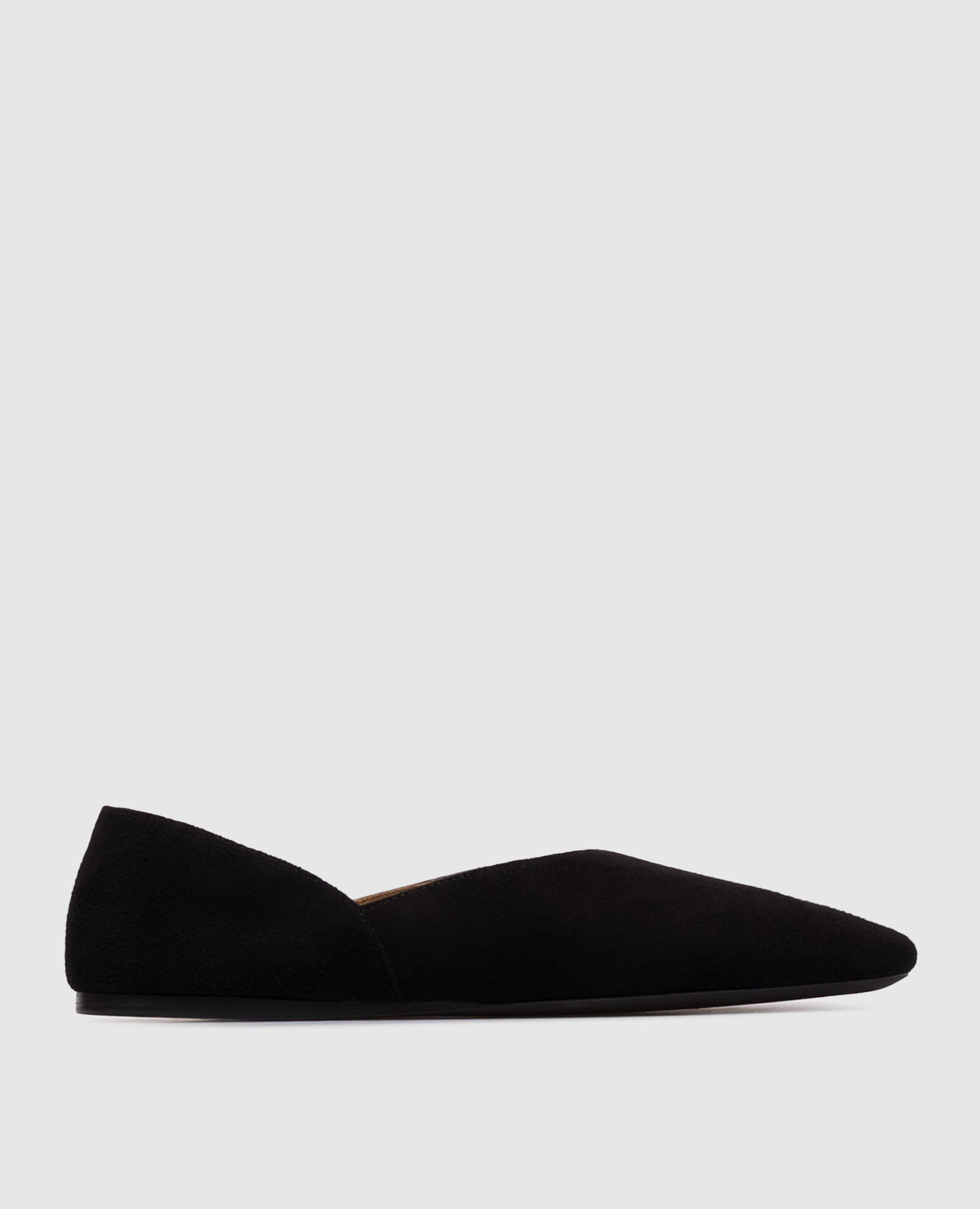 Jane black leather ballet flats Khaite