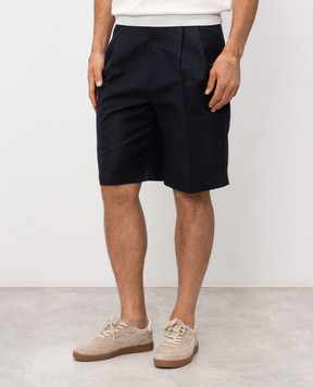 Brunello Cucinelli Blue linen shorts MH262G0620