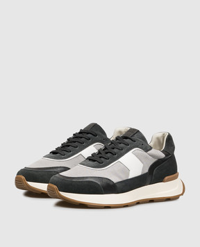 Canali Gray combination sneakers RC01363491232