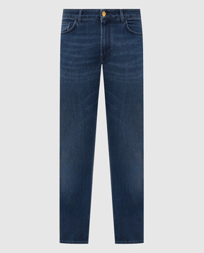 Stefano Ricci Blue jeans with logo patch MST63B2050T0238