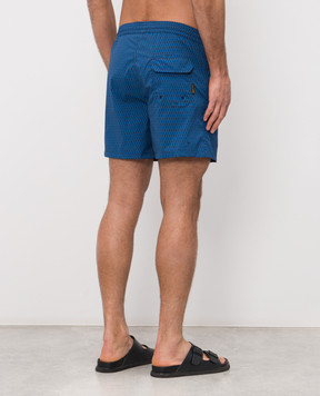 MooRER Blue PORTOFINO printed swim shorts PORTOFINOSPI