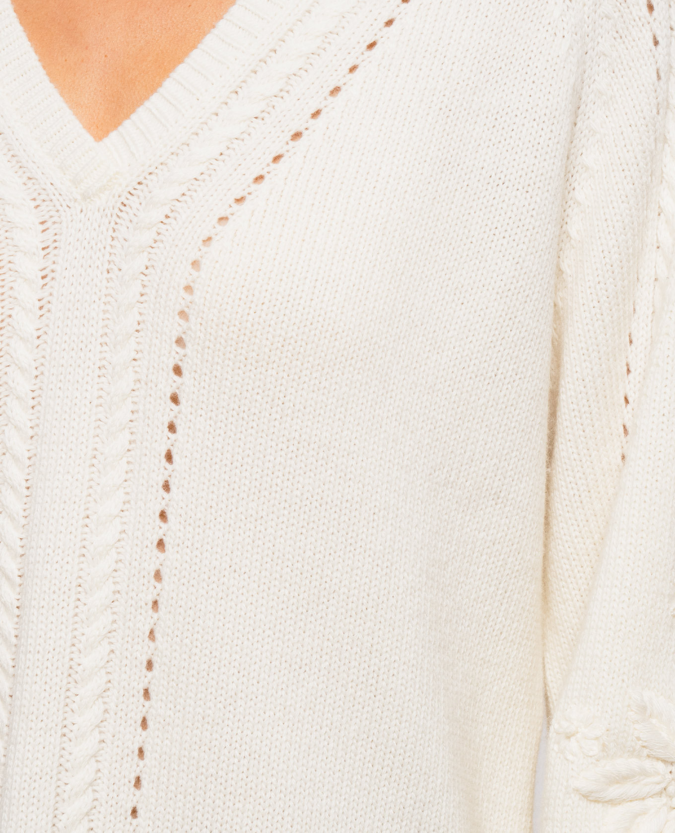 Ivory wool pullover Twinset 5