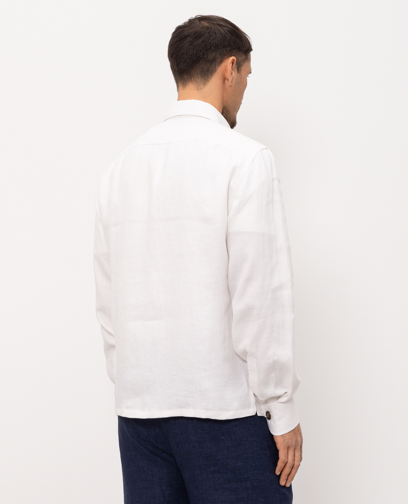 

Ivory linen shirt Enrico Mandelli, Beige