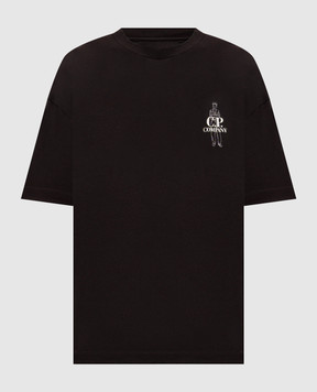 C.P. Company Black T-shirt with print MTS166A005100W