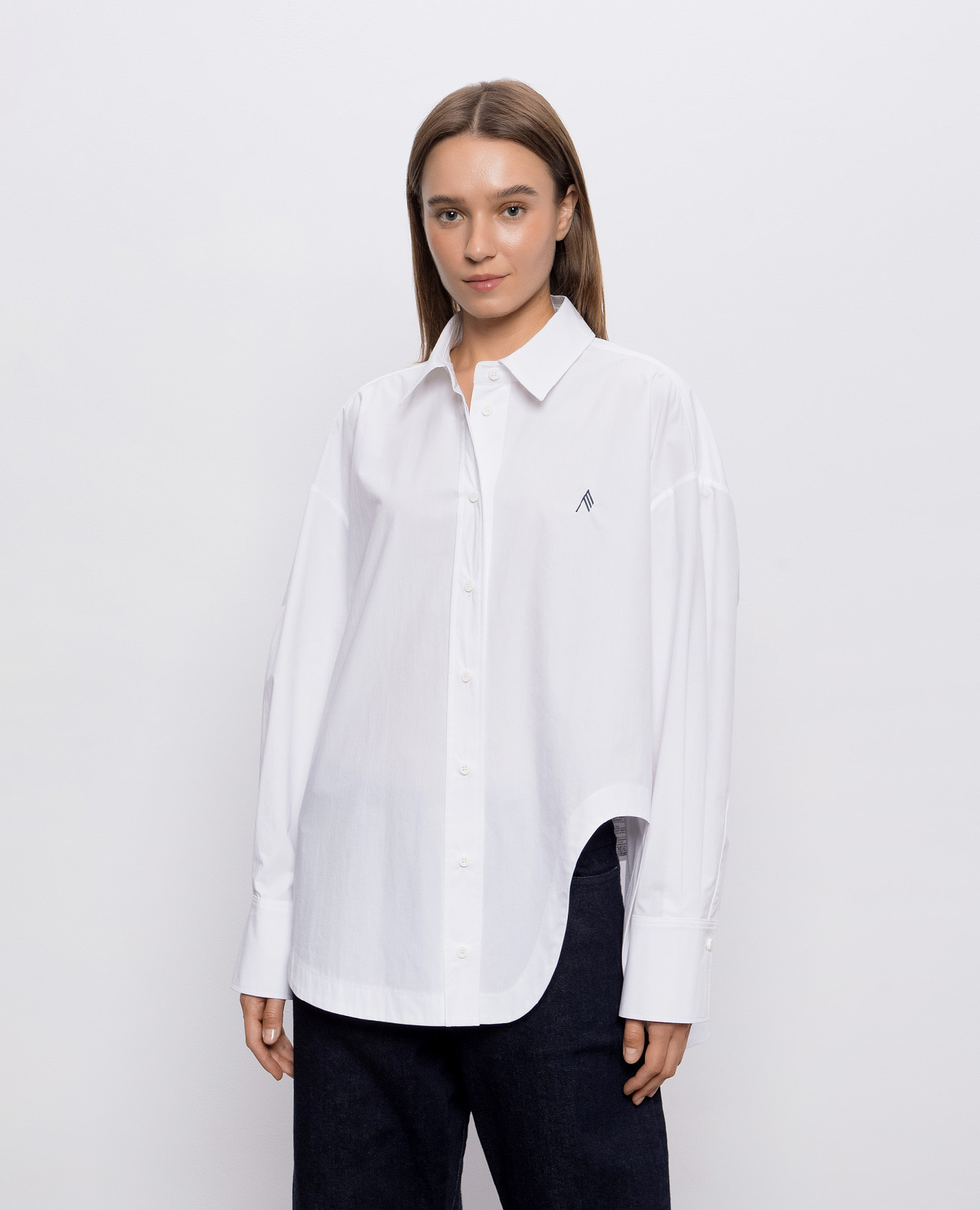 White shirt with embroidered emblem The Attico 3