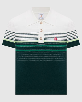 Casablanca White striped polo shirt WPF26KW139501