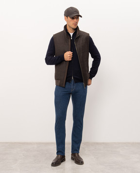 Enrico Mandelli Blue jeans with a patch 0MIAMI6255