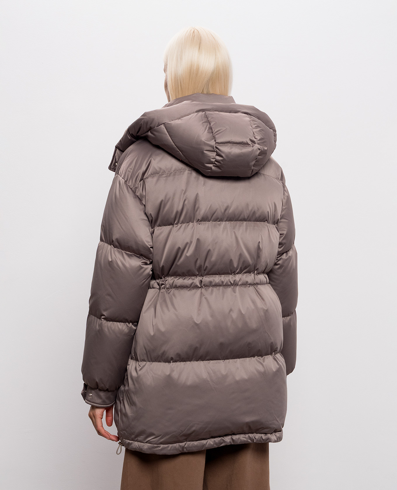 Brown quilted down jacket Be Florence 4