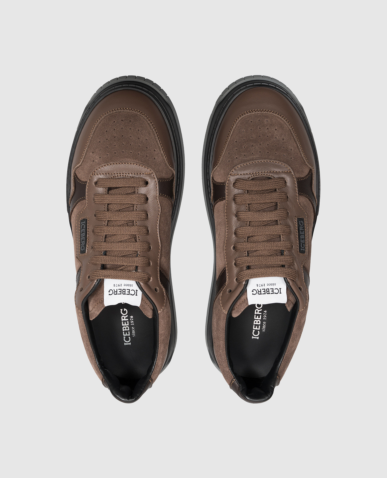 Brown suede sneakers Iceberg 4