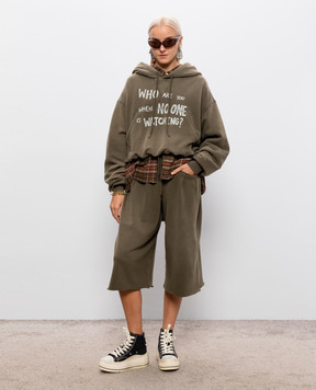 R13 Khaki colored hoodies R13WK215152AN