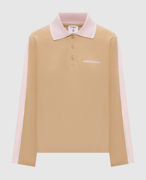 Casablanca Beige sweatshirt with polo collar WPF26JTP46201