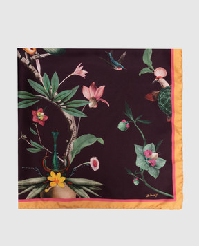 La DoubleJ Burgundy silk scarf SCA0067SIL001ZOF02