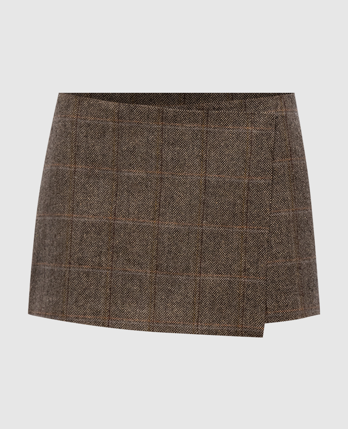 Brown skirt with patterned wool