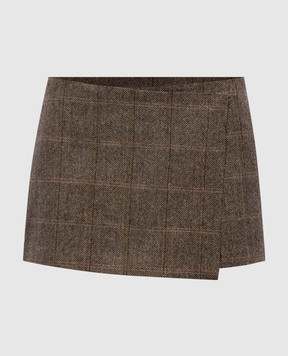 Sporty & Rich Brown skirt with patterned wool SK03385326BR41