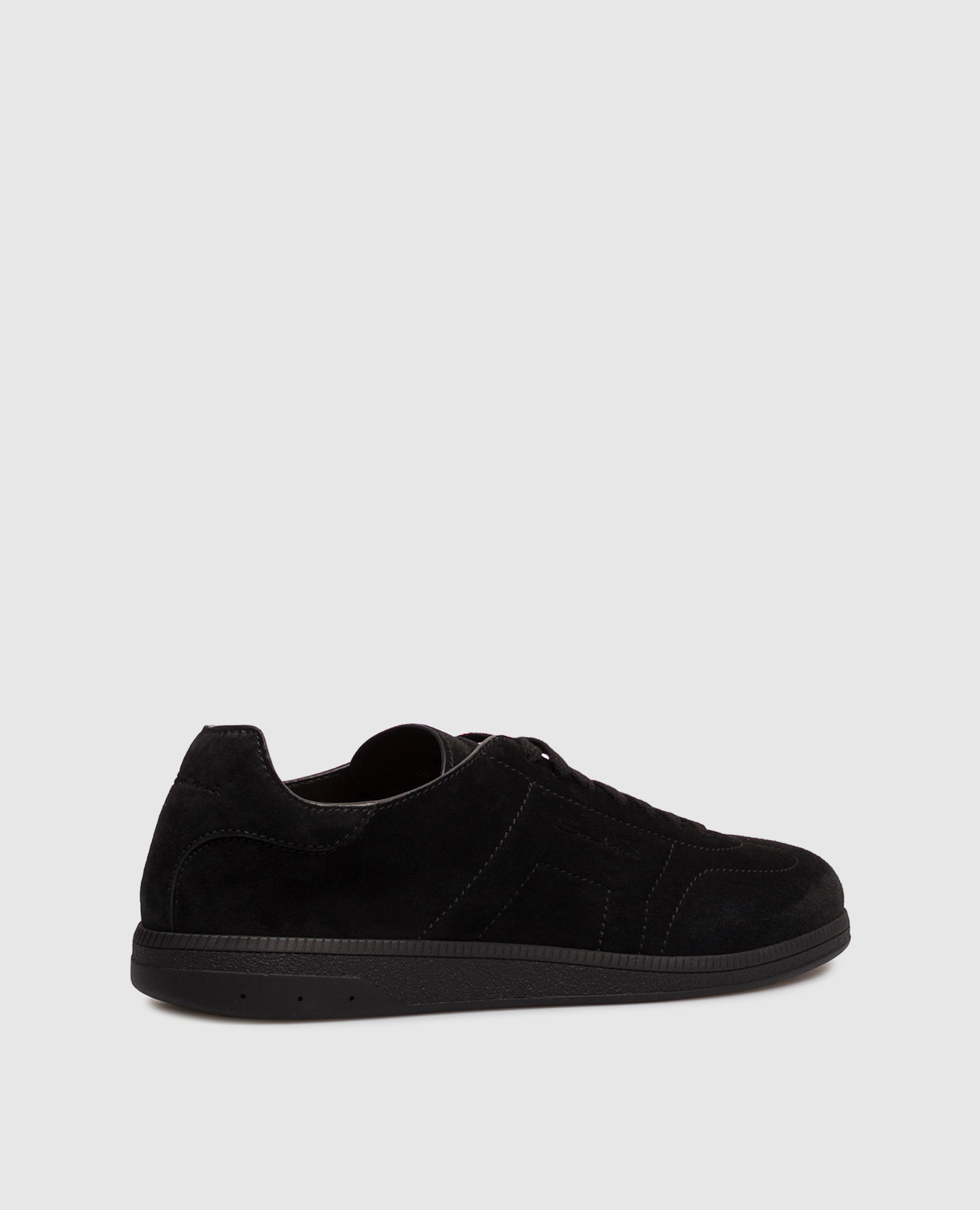 Black suede sneakers Santoni 3