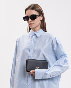 Off-White Jitney Black Leather Crossbody Bag OWWNV01F26LT01