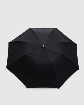 Pasotti Silver Dog black folding umbrella OMITUO64SRASOOXFORD18