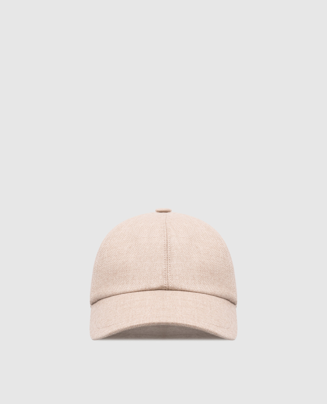 Beige wool and cashmere cap