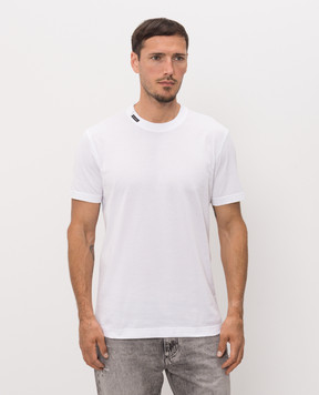Dolce&Gabbana White T-shirt with logo patch G8TW5TFU7EQ