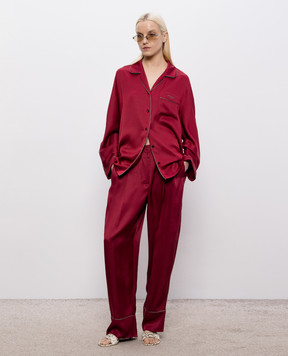 Givenchy Burgundy silk blouse BW61GW16Q5