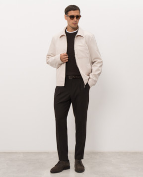 Peserico Brown wool and cashmere sweater R59548F12947E0