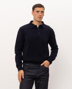 Pini Parma Blue wool and cashmere sweater POLOBLUE