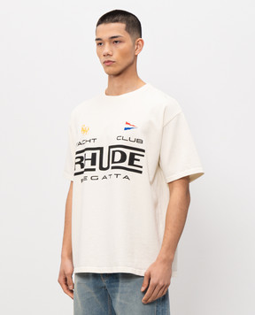 Rhude Regatta Yacht Club Ivory T-Shirt RHPS26TT05012