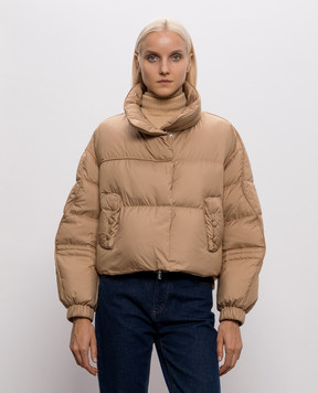Be Florence Beige cropped down jacket BE2615