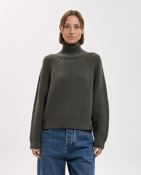 Allude Green wool and cashmere sweater 26517031