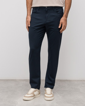 Canali Blue wool pants AS04998U7051
