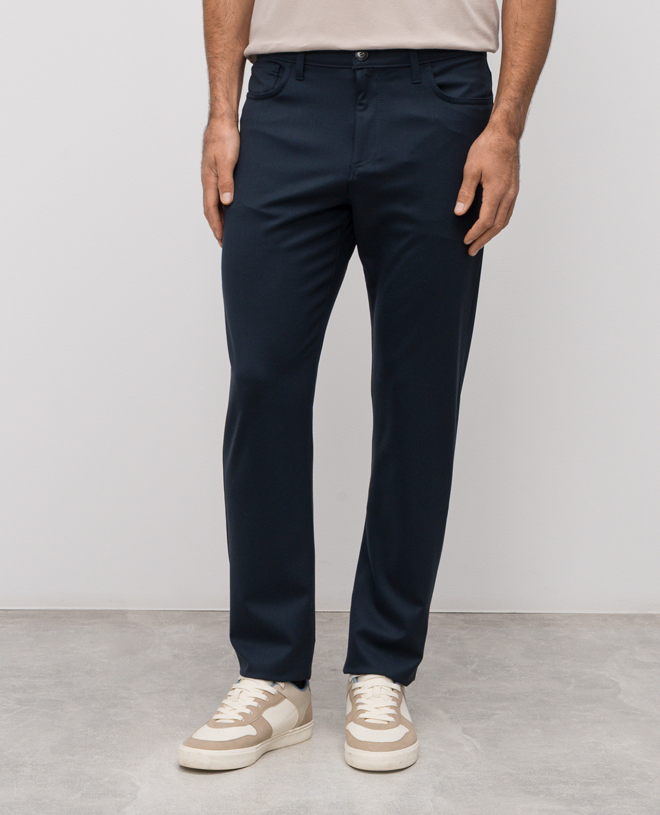 

Blue wool pants Canali, Navy blue