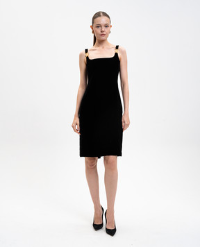 Versace Black lace dress with emblem 10164101A15677