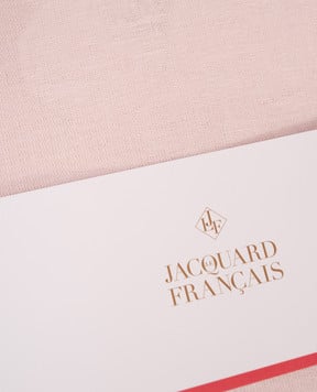 Le Jacquard Fraincais Tivoli pink linen runner 26727