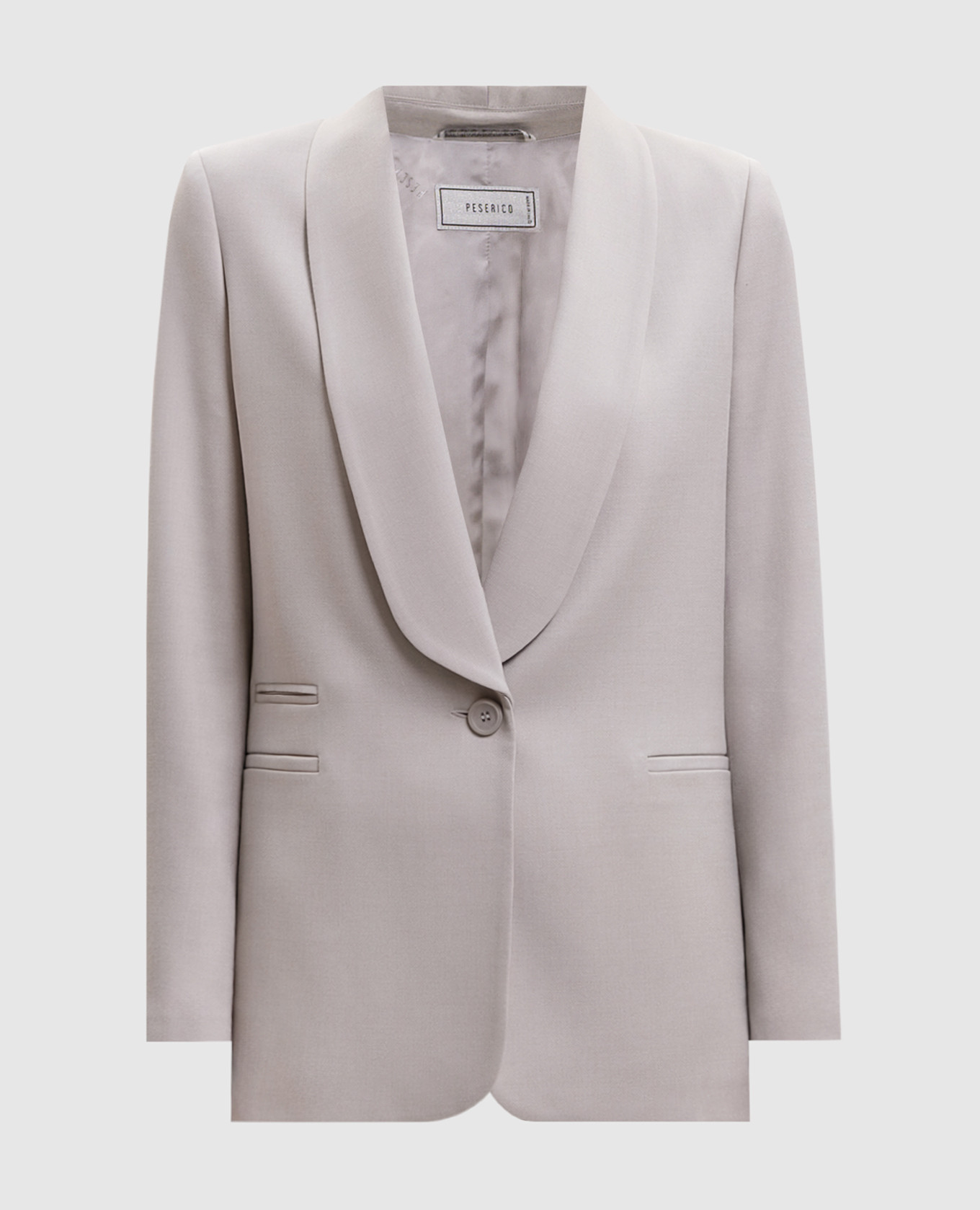 Beige Jacke mit Markenaufnäher