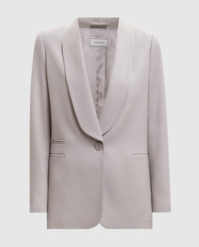 Peserico Beige jacket with brand patch A0124301819