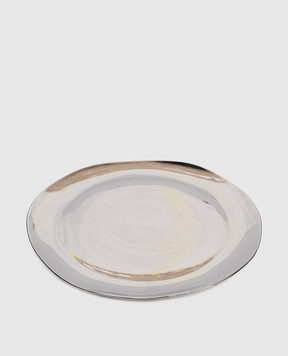Bitossi Home Silver porcelain cake stand FTB00940