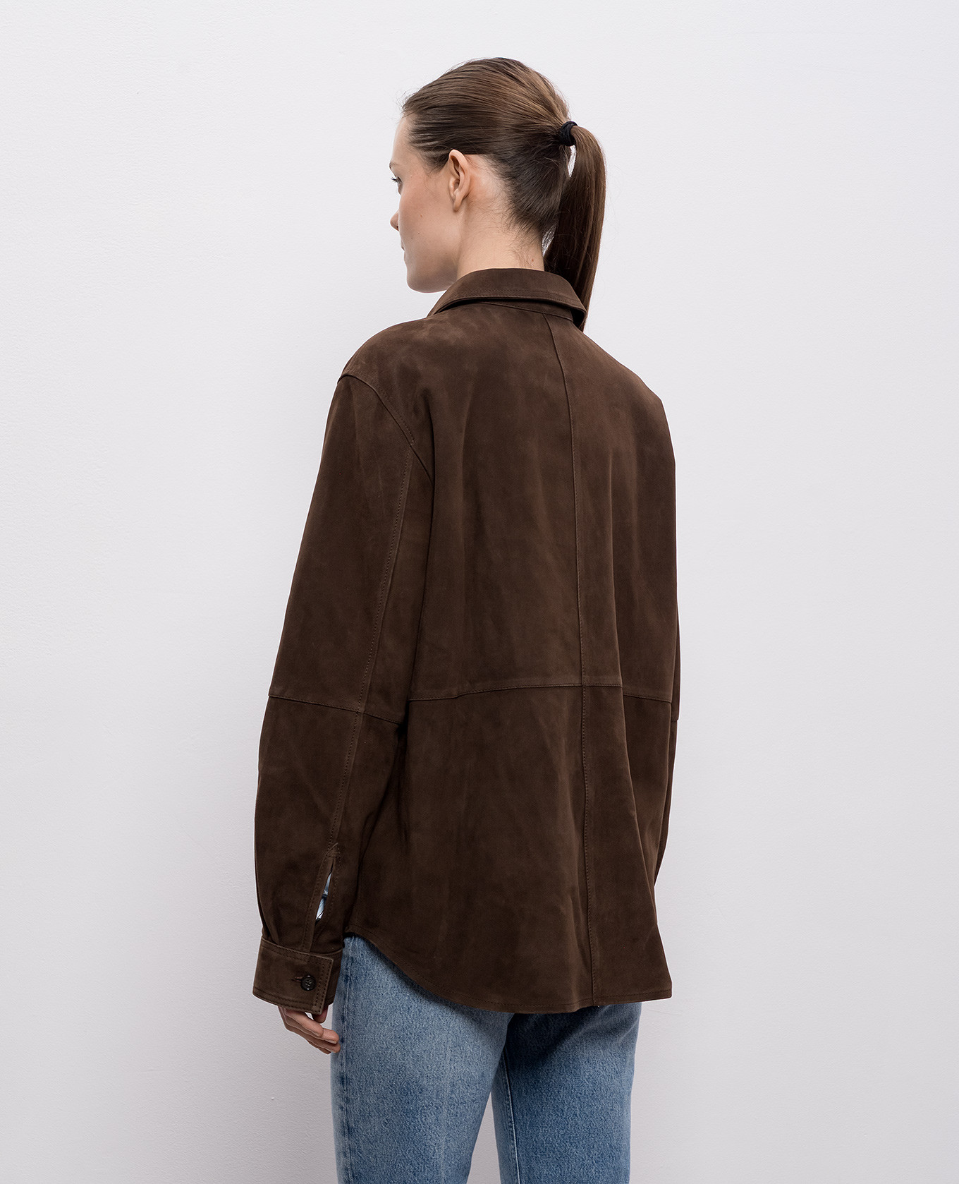 

Brown suede shirt jacket Toteme