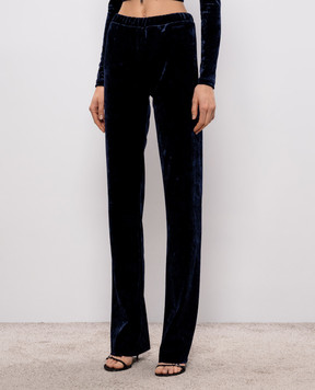 Vetements Blue velour sweatpants WE76PA416N