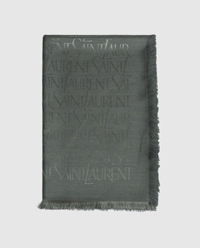 Saint Laurent Green silk and wool scarf 7379303YN21