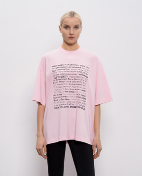 Vetements Pink T-shirt Fuj everything ME76TR210PX