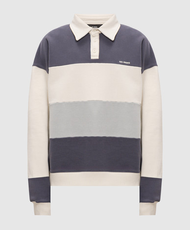 Anchor polo-collar sweatshirt