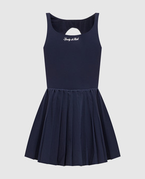 Sporty & Rich Blue pleated dress DR00975326BL106