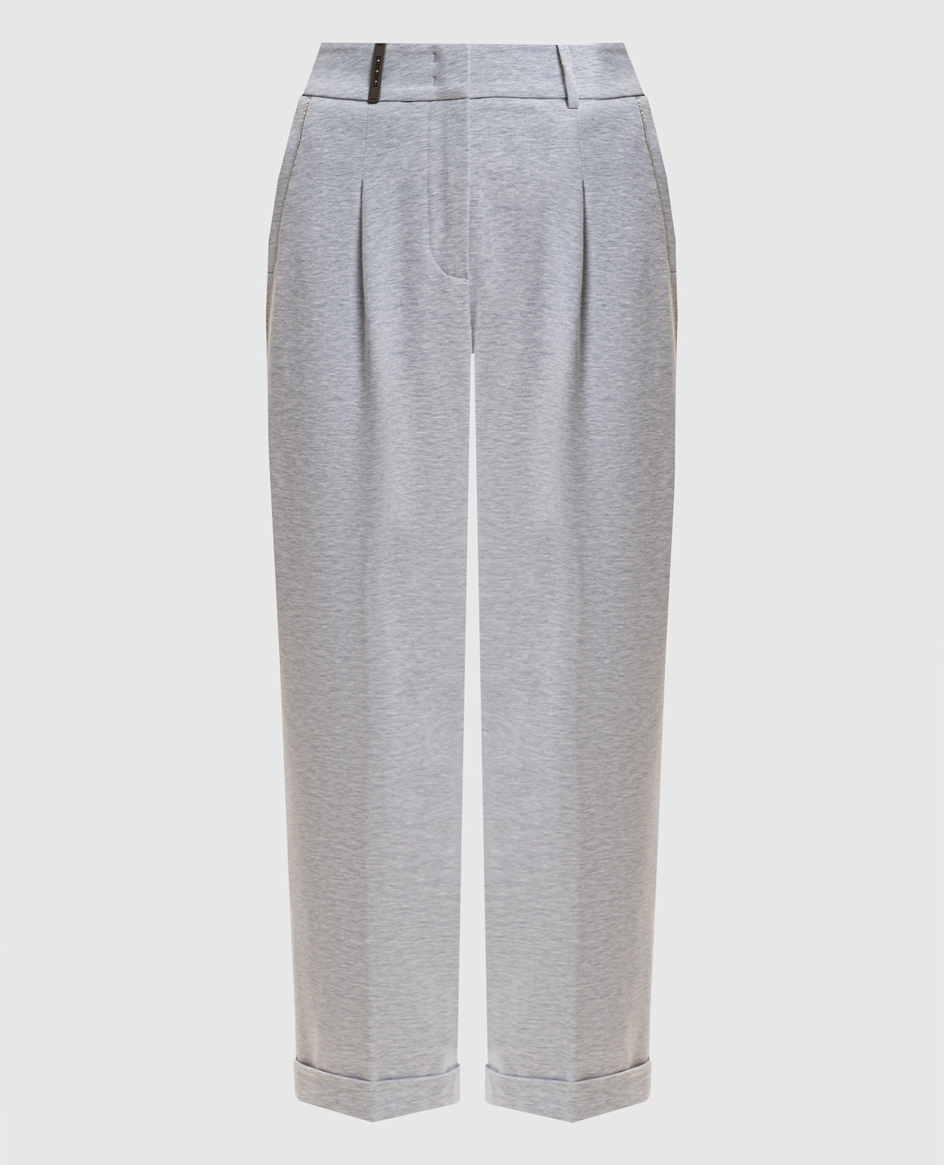 Pantalon gris avec un écusson