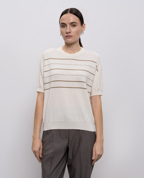 Peserico White top with monil chain A99088F149234S
