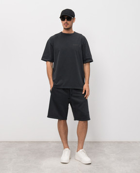 Comme des Fuckdown Black t-shirt with logo print FMS6CFABM01921