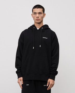 Off-White Black Landscape Arrow Hoodie 44MBB085F5F008