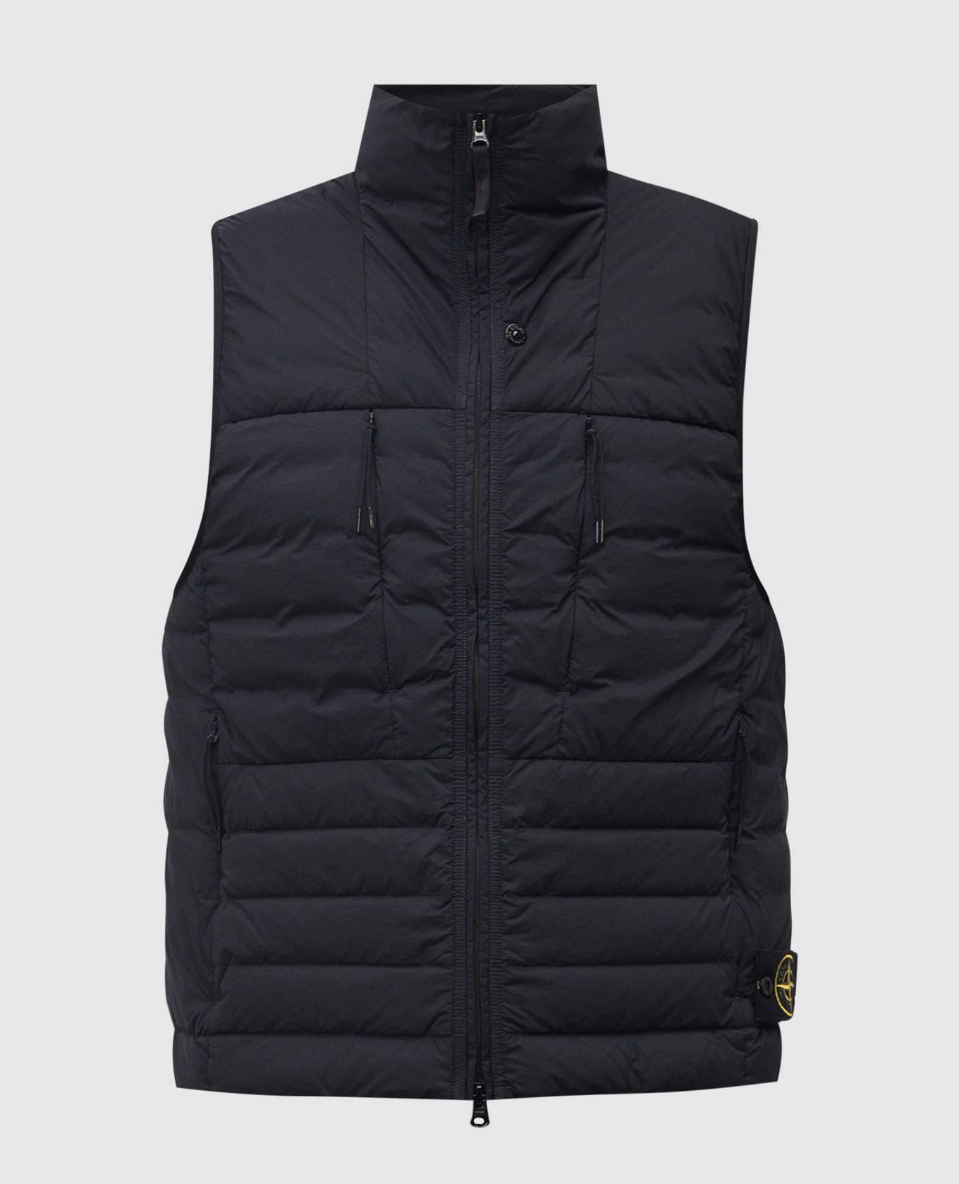 

Blue down vest with logo Stone Island