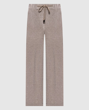 Peserico Beige velour pants with lurex P04877J005008